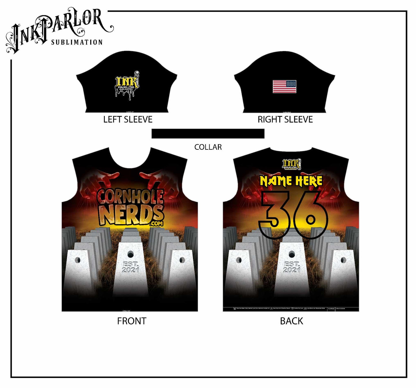 Cornhole Nerds Thrower of Puppets jersey(see through logo) jersey
