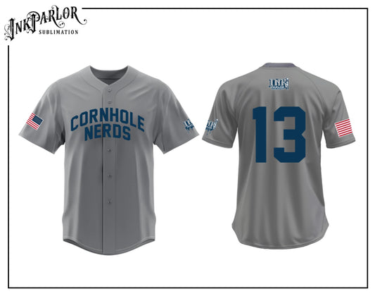 Cornhole Nerds Yankees inspired home and away jerseys