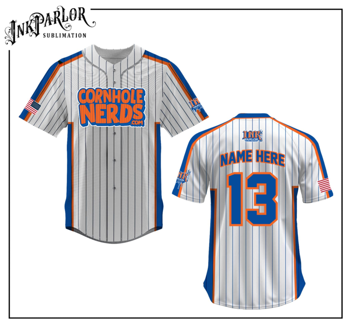 Cornhole Nerds NL inspired baseball button up jersey(s)
