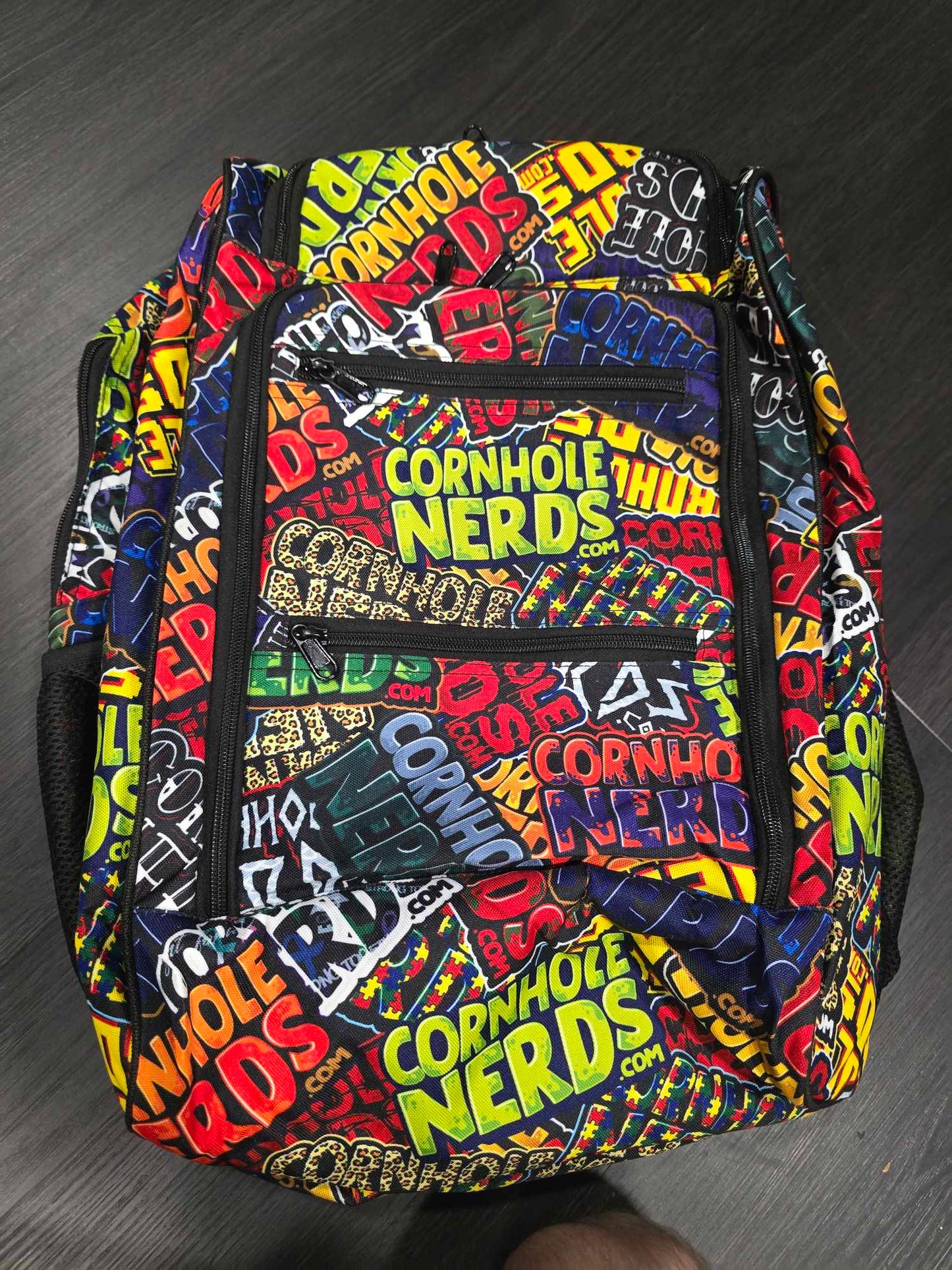 Cornhole Nerds Nerds Everywhere XL backpack