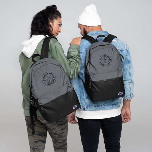 Cornhole Nerds Liquid PPR Embroidered Champion Backpack