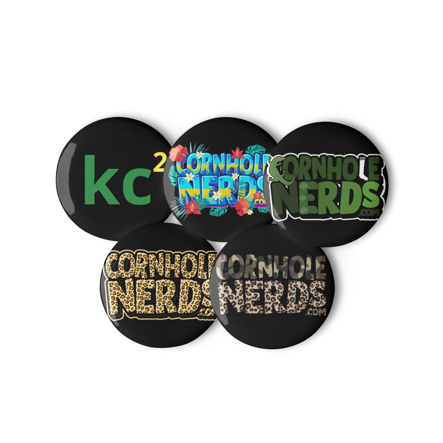 Kasey Squared set of pin buttons