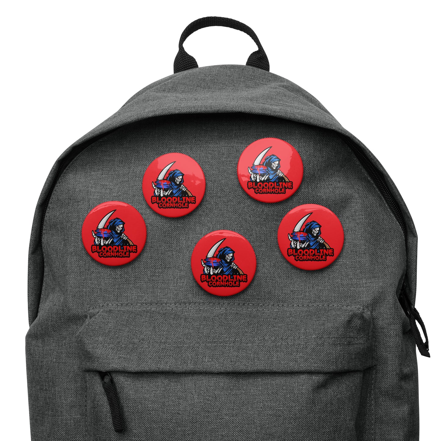 Bloodline Cornhole Set of pin buttons