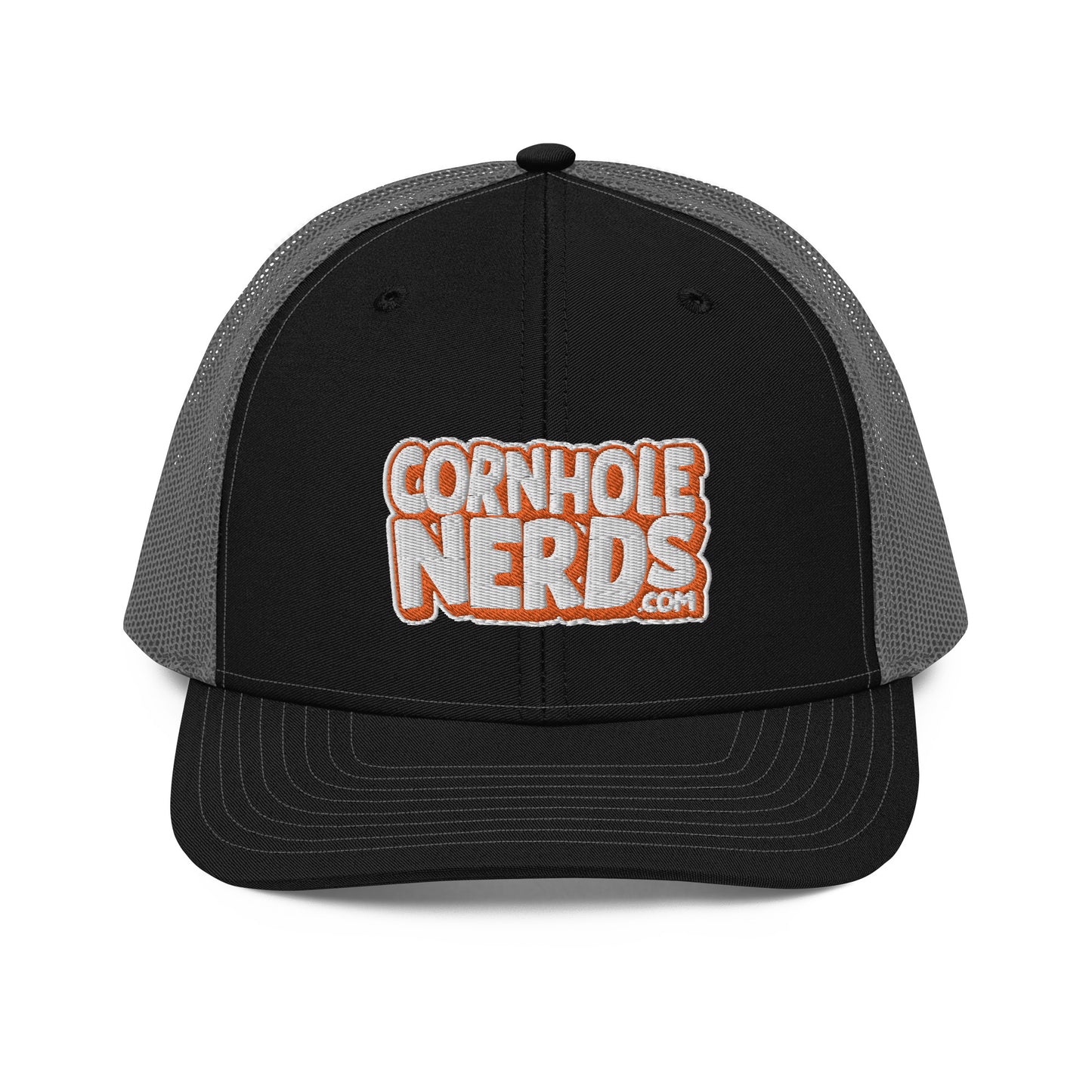 white/orange Nerds logo Richardson 112 snapback Trucker hat