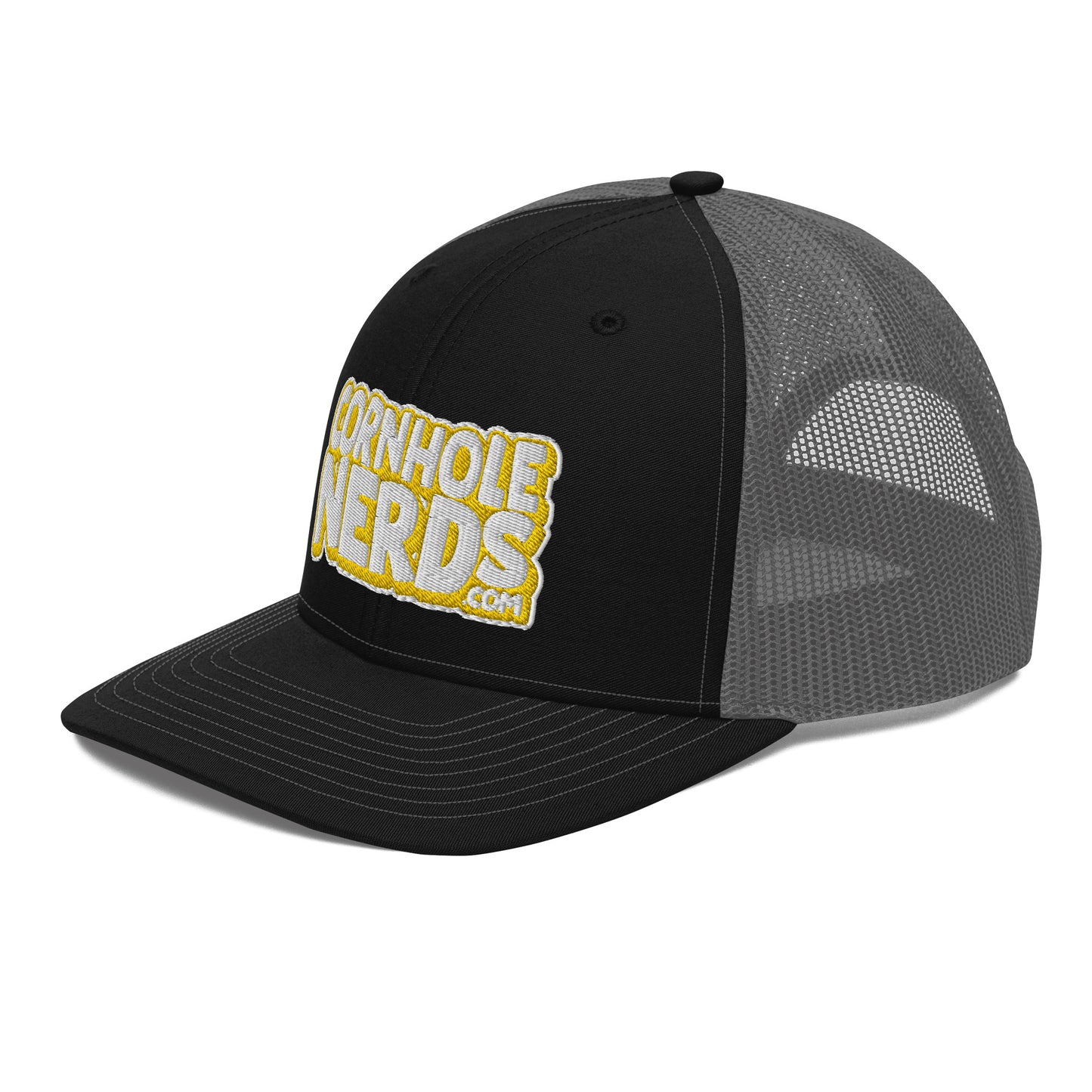 white/yellow nerds logo Richardson 112 snapback Trucker hat