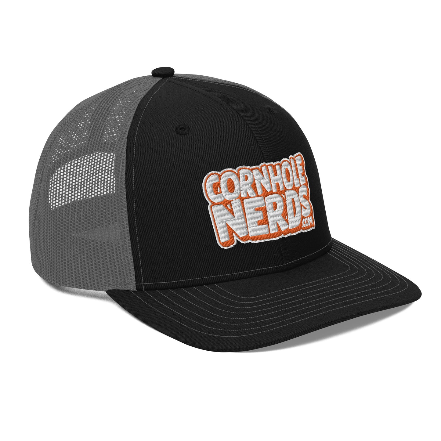 white/orange Nerds logo Richardson 112 snapback Trucker hat
