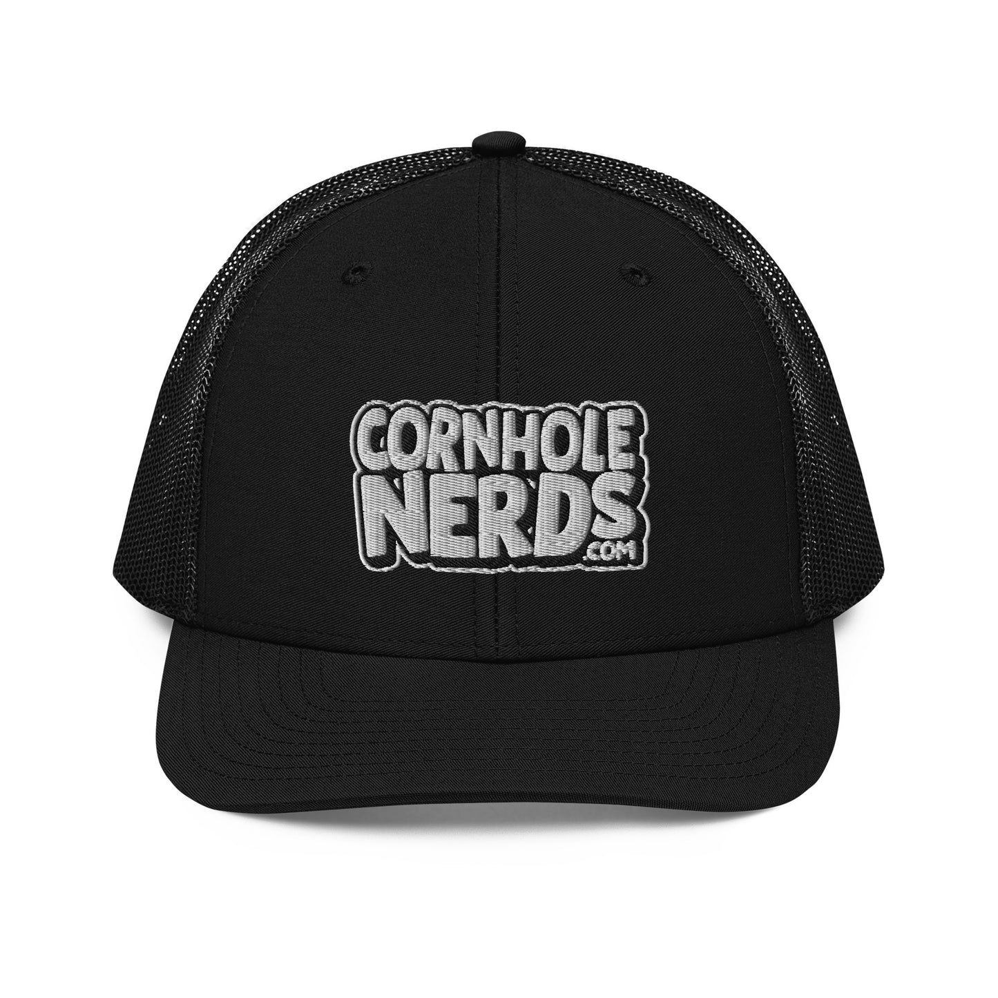 White/Black Nerds logo Richardson 112 snapback Trucker Hat