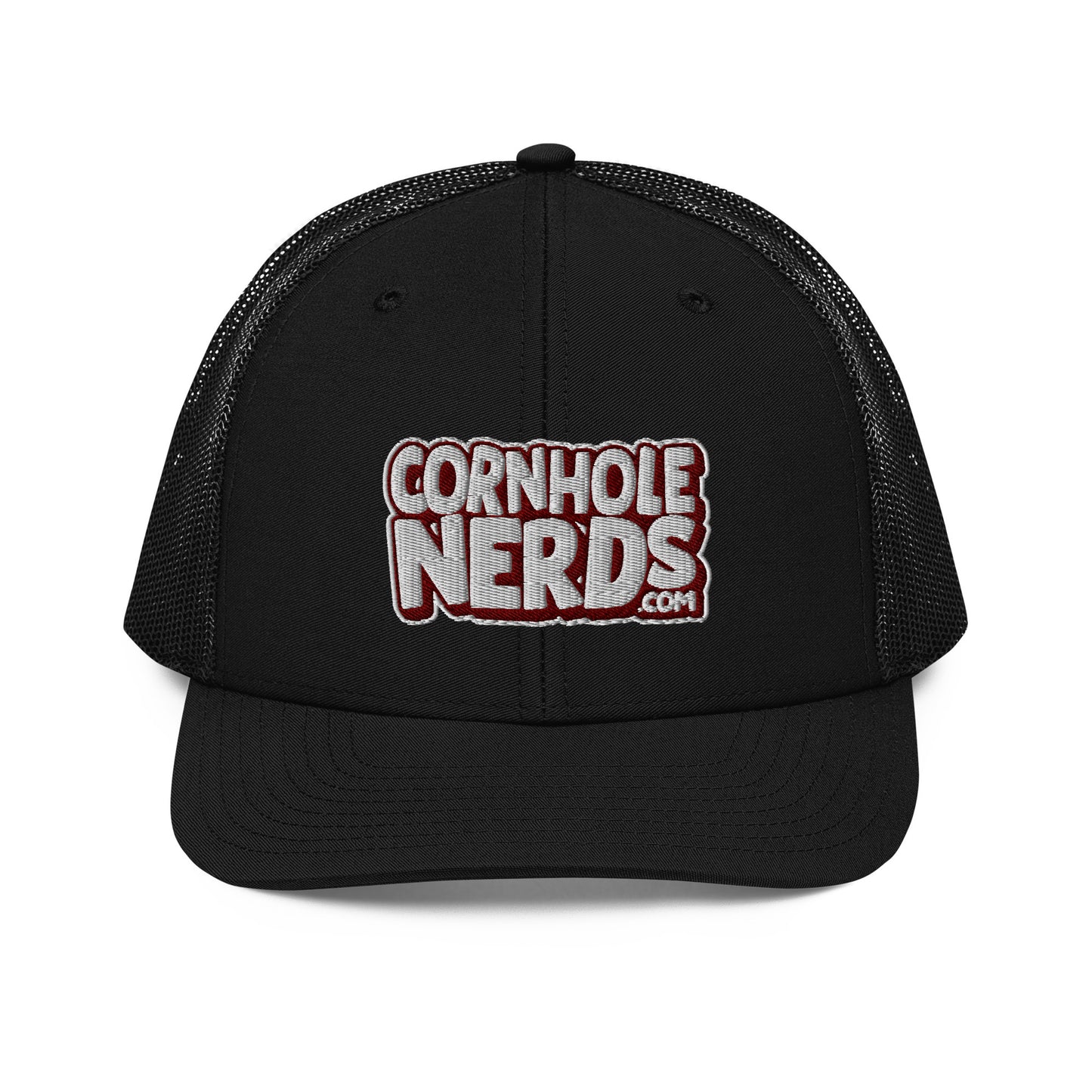 white/maroon nerds logo Richardson 112 snapback Trucker hat