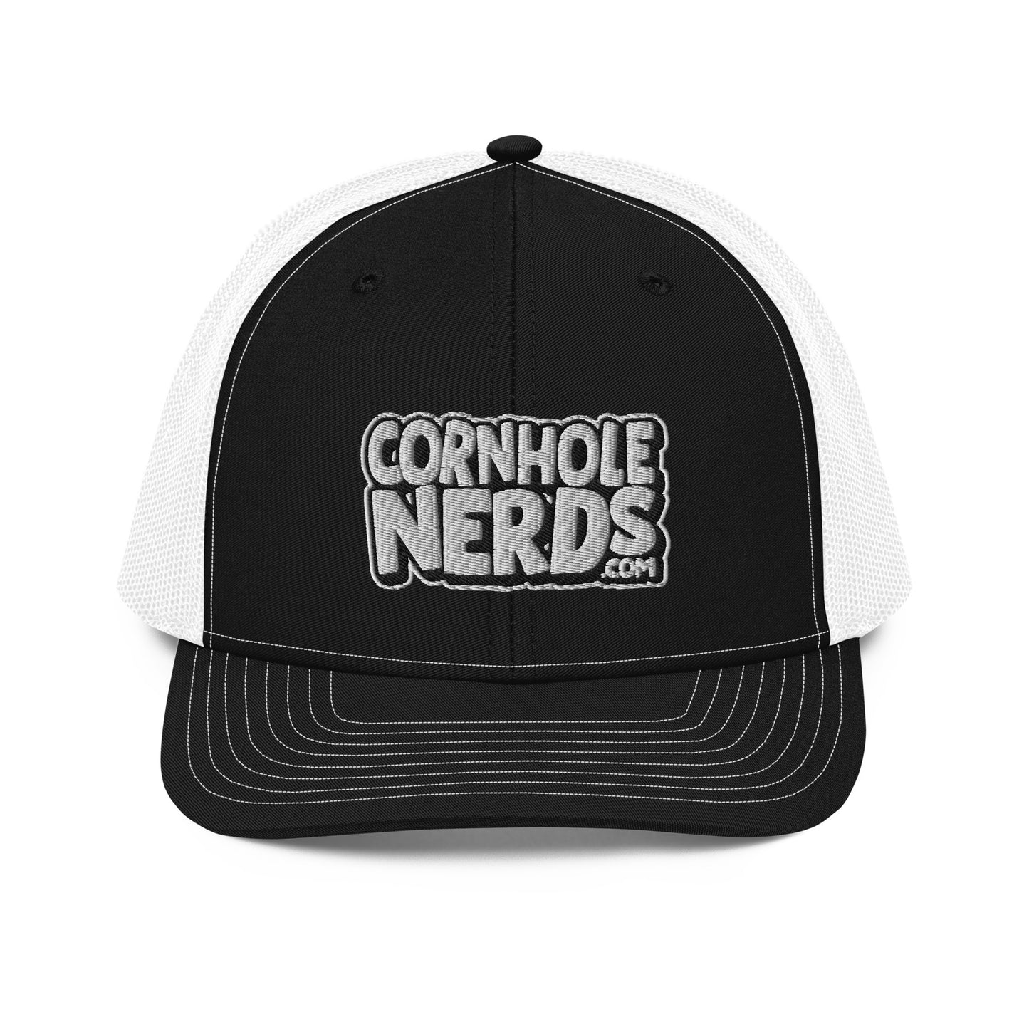 White/Black Nerds logo Richardson 112 snapback Trucker Hat