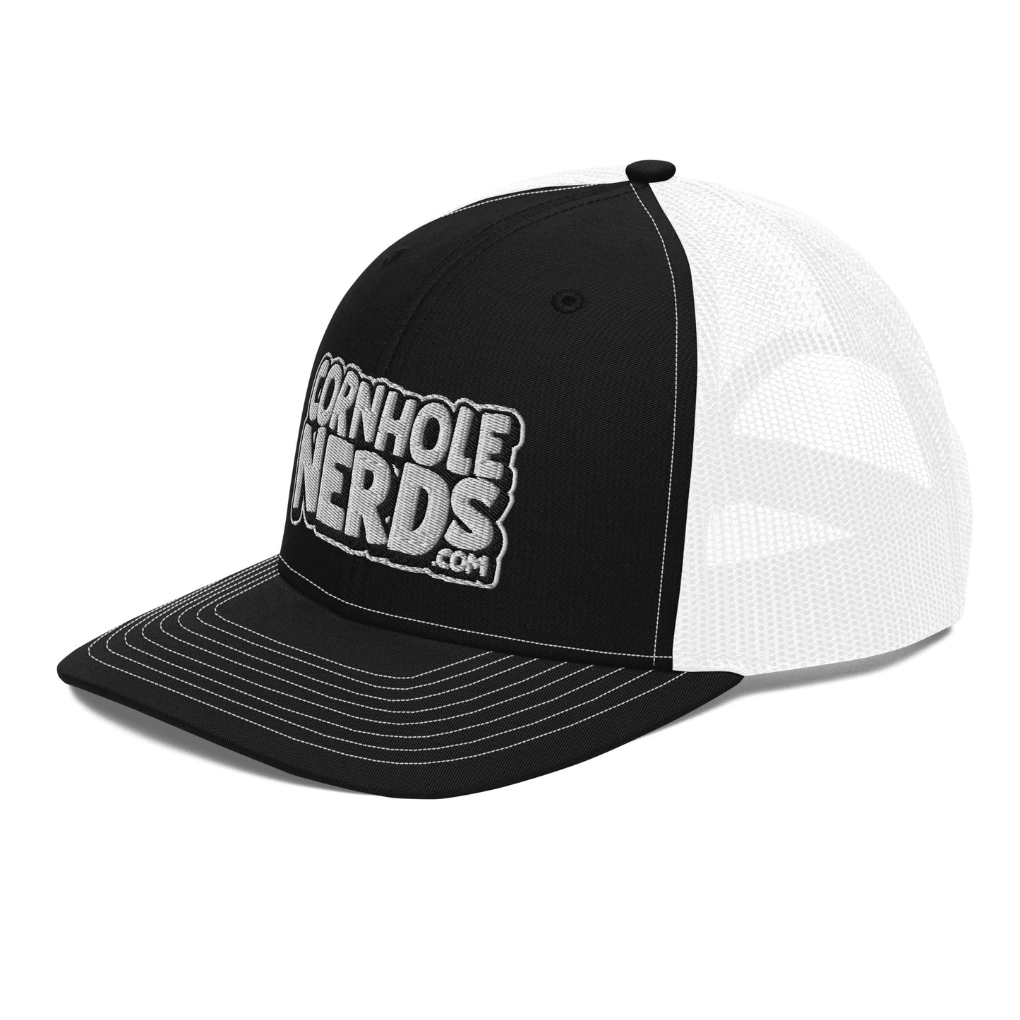 White/Black Nerds logo Richardson 112 snapback Trucker Hat