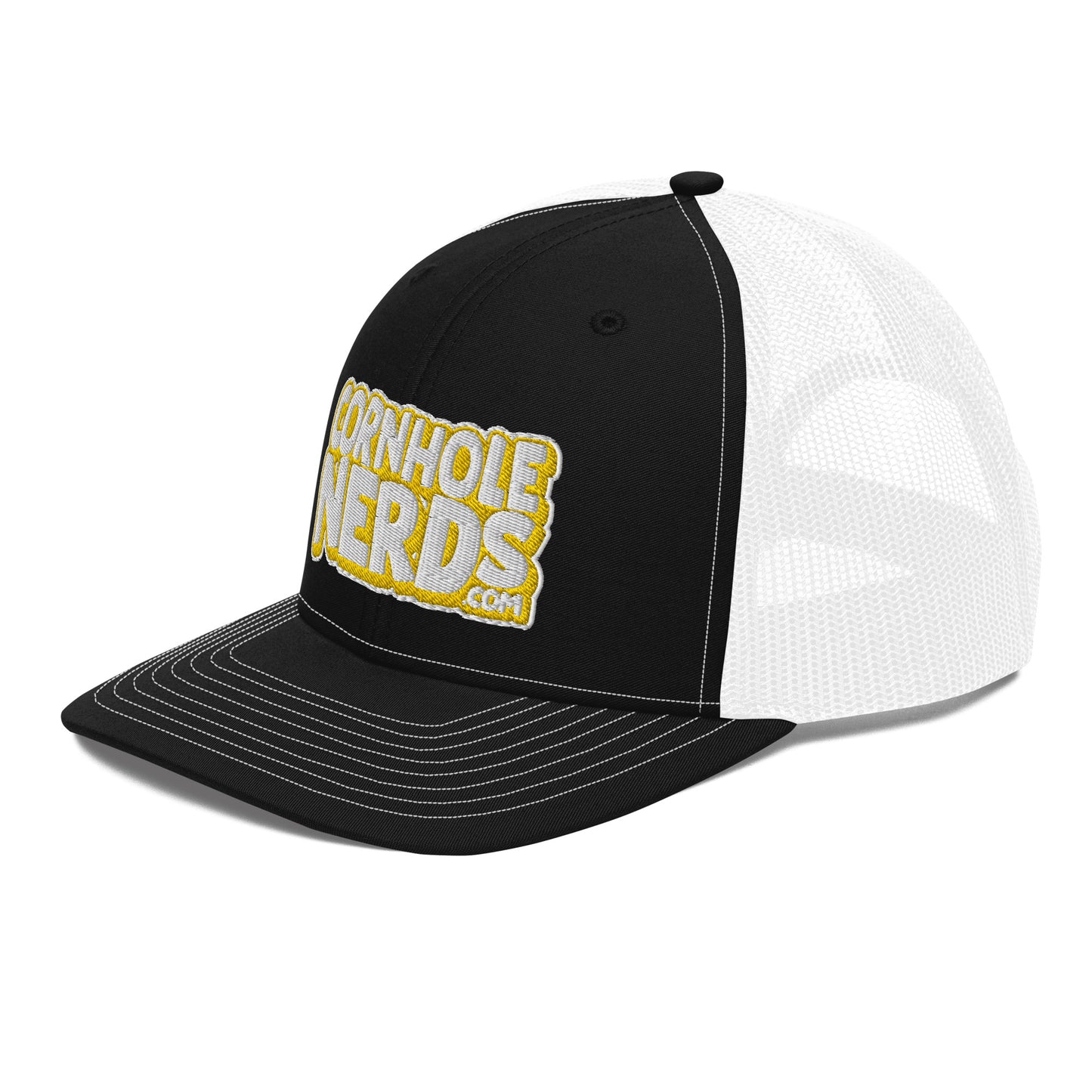 white/yellow nerds logo Richardson 112 snapback Trucker hat