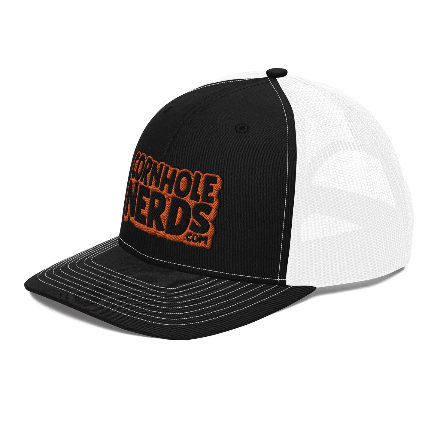 black/orange nerds logo Richardson 112 snapback Trucker Cap