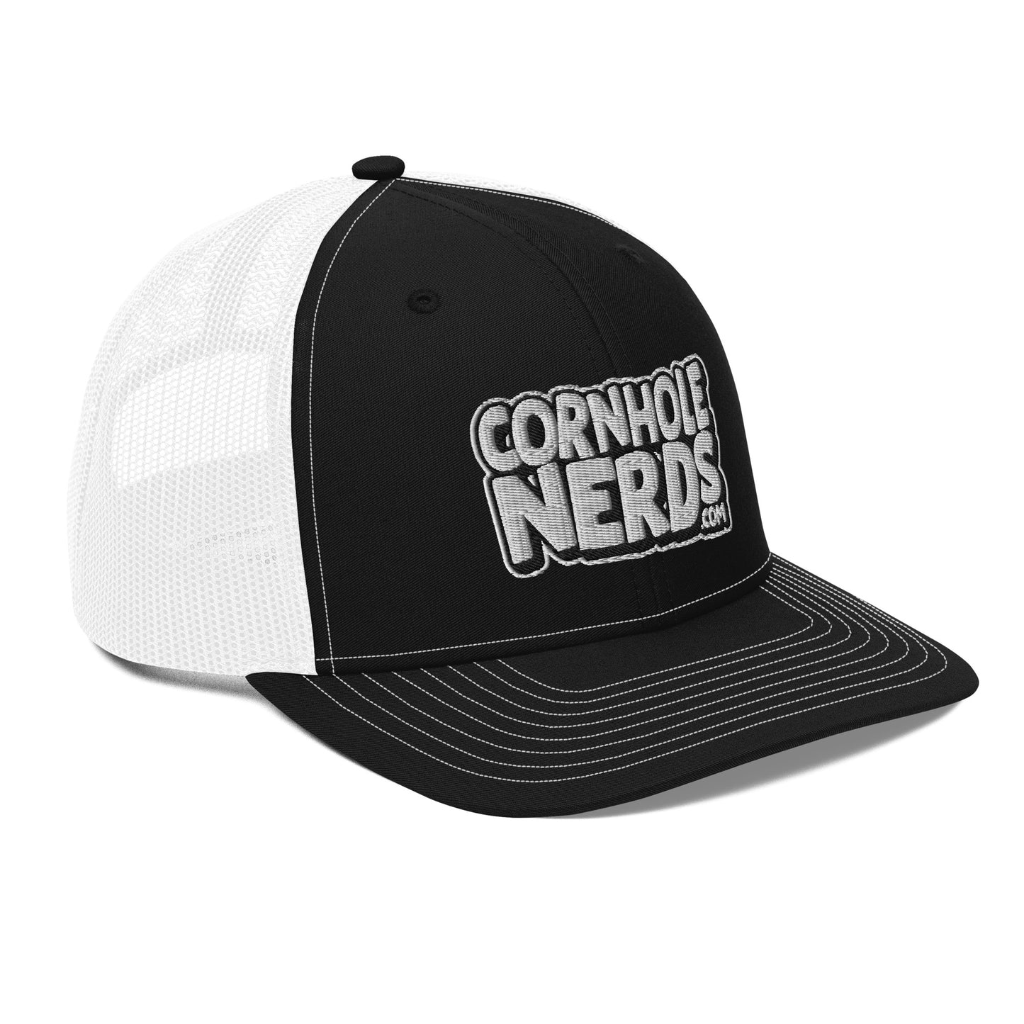 White/Black Nerds logo Richardson 112 snapback Trucker Hat