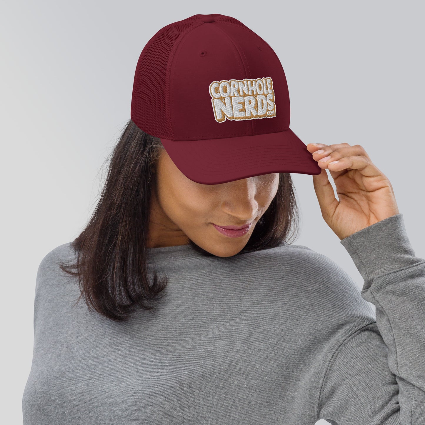 white/gold Nerds logo Richardson 112 snapback Trucker hat