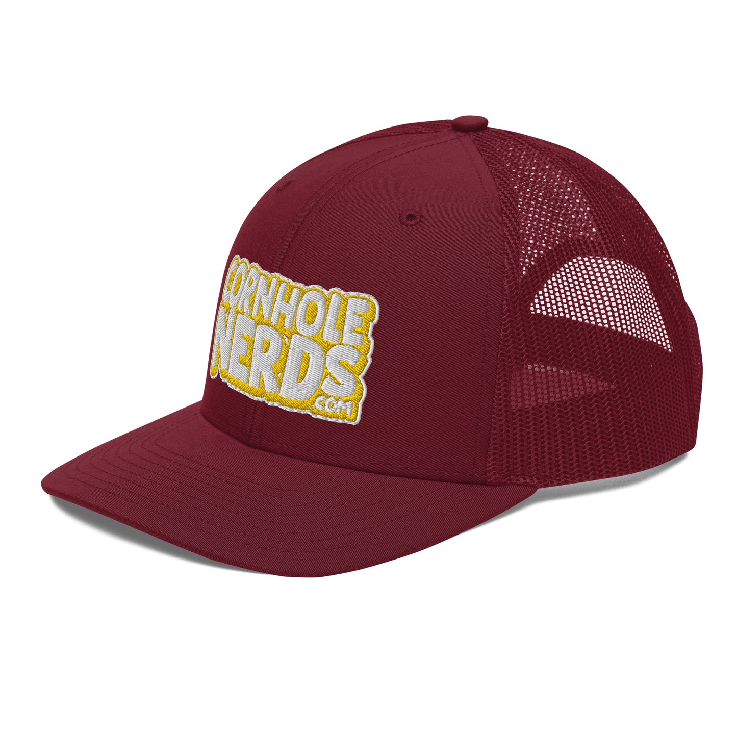 white/yellow nerds logo Richardson 112 snapback Trucker hat