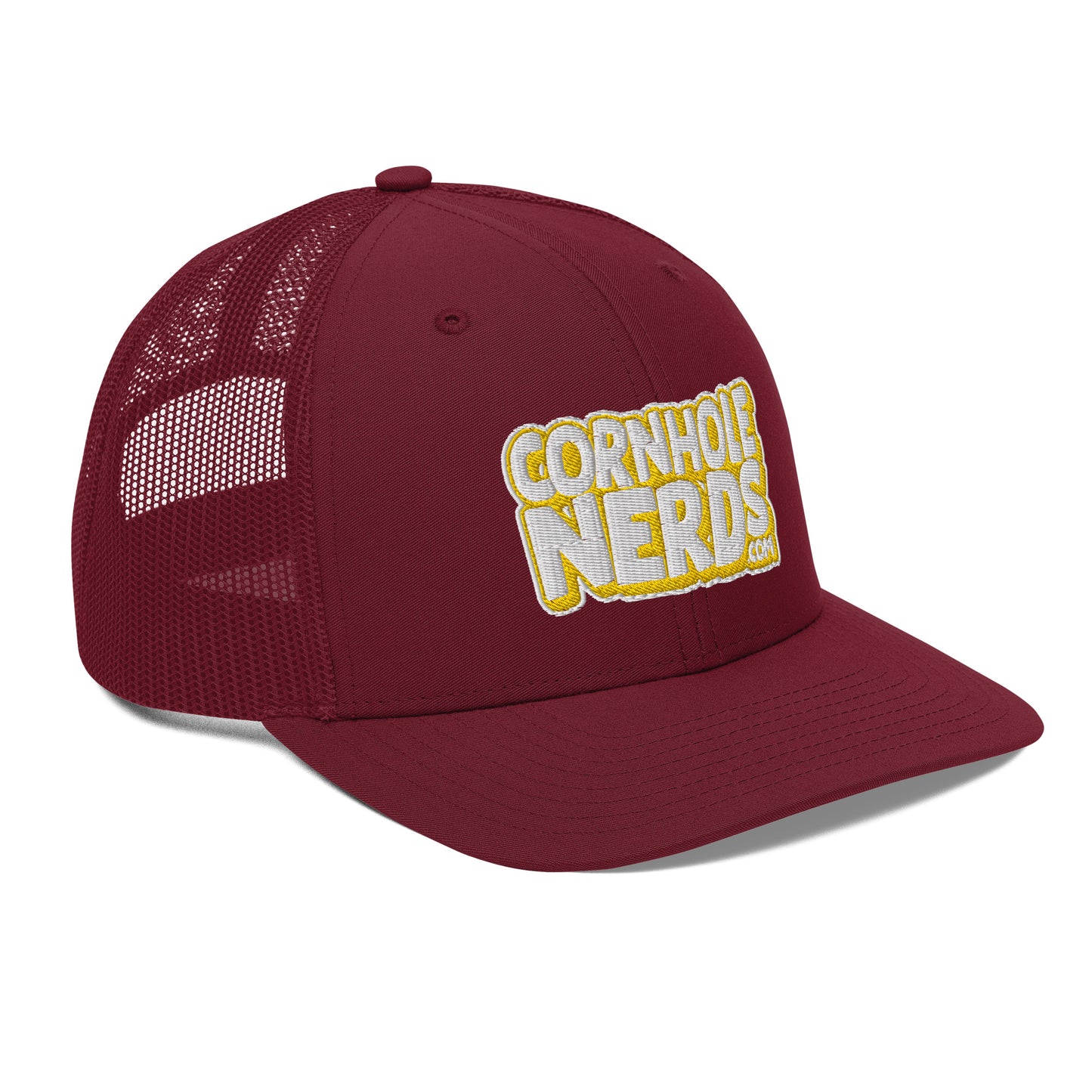 white/yellow nerds logo Richardson 112 snapback Trucker hat