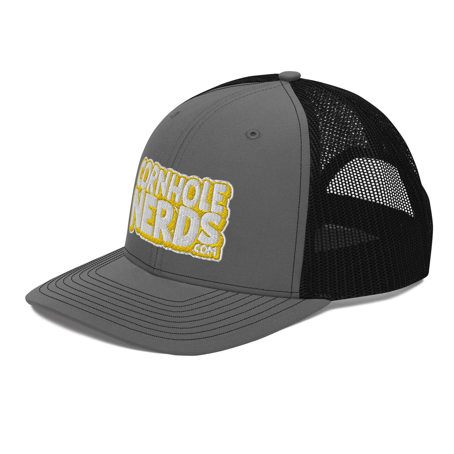 white/yellow nerds logo Richardson 112 snapback Trucker hat