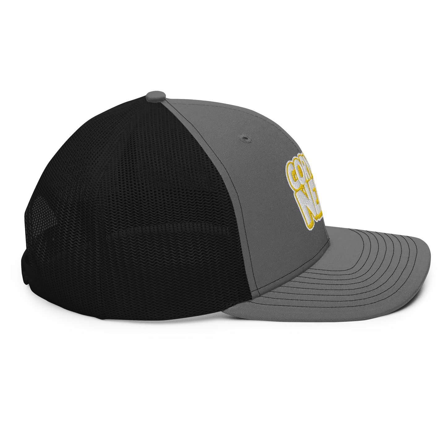 white/yellow nerds logo Richardson 112 snapback Trucker hat