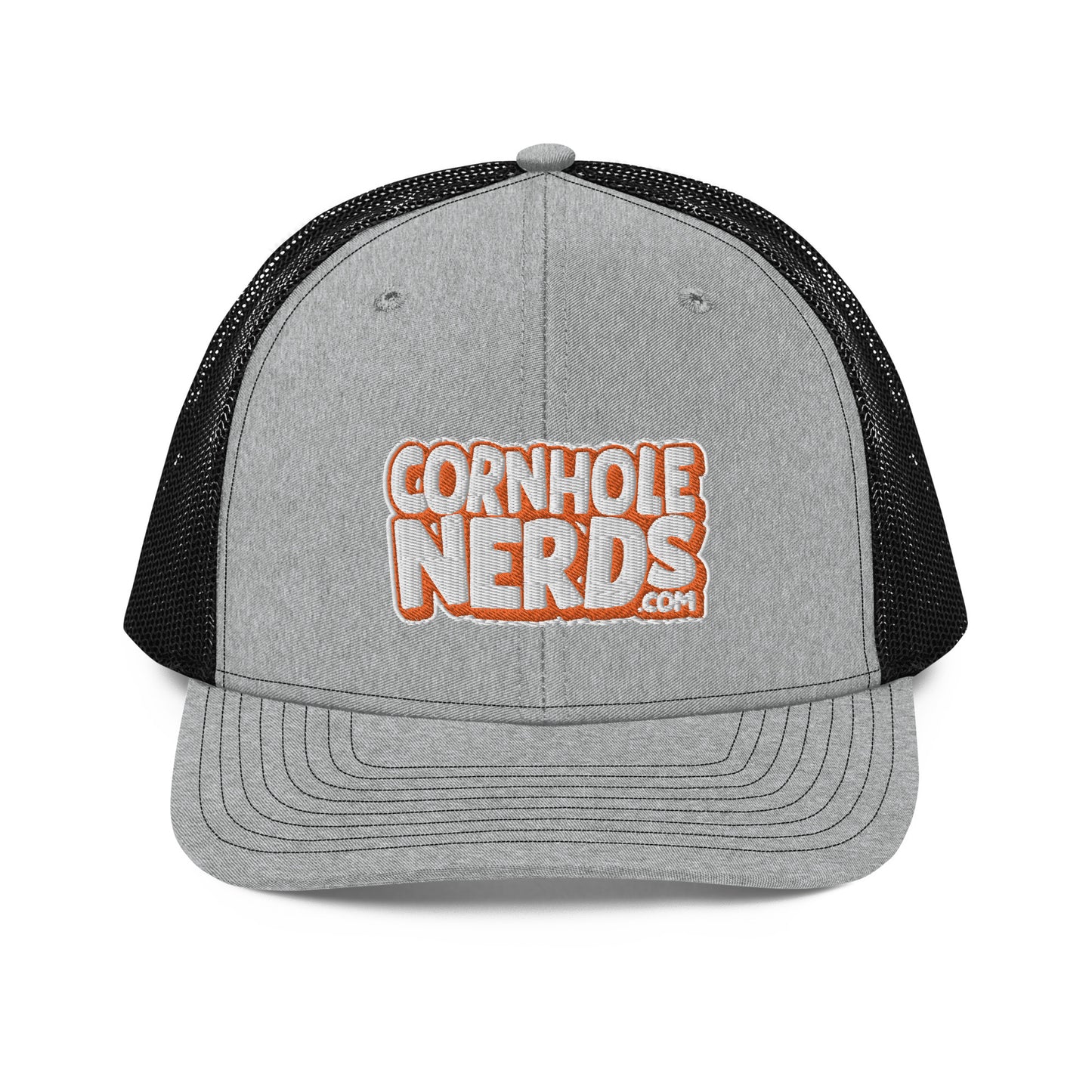 white/orange Nerds logo Richardson 112 snapback Trucker hat
