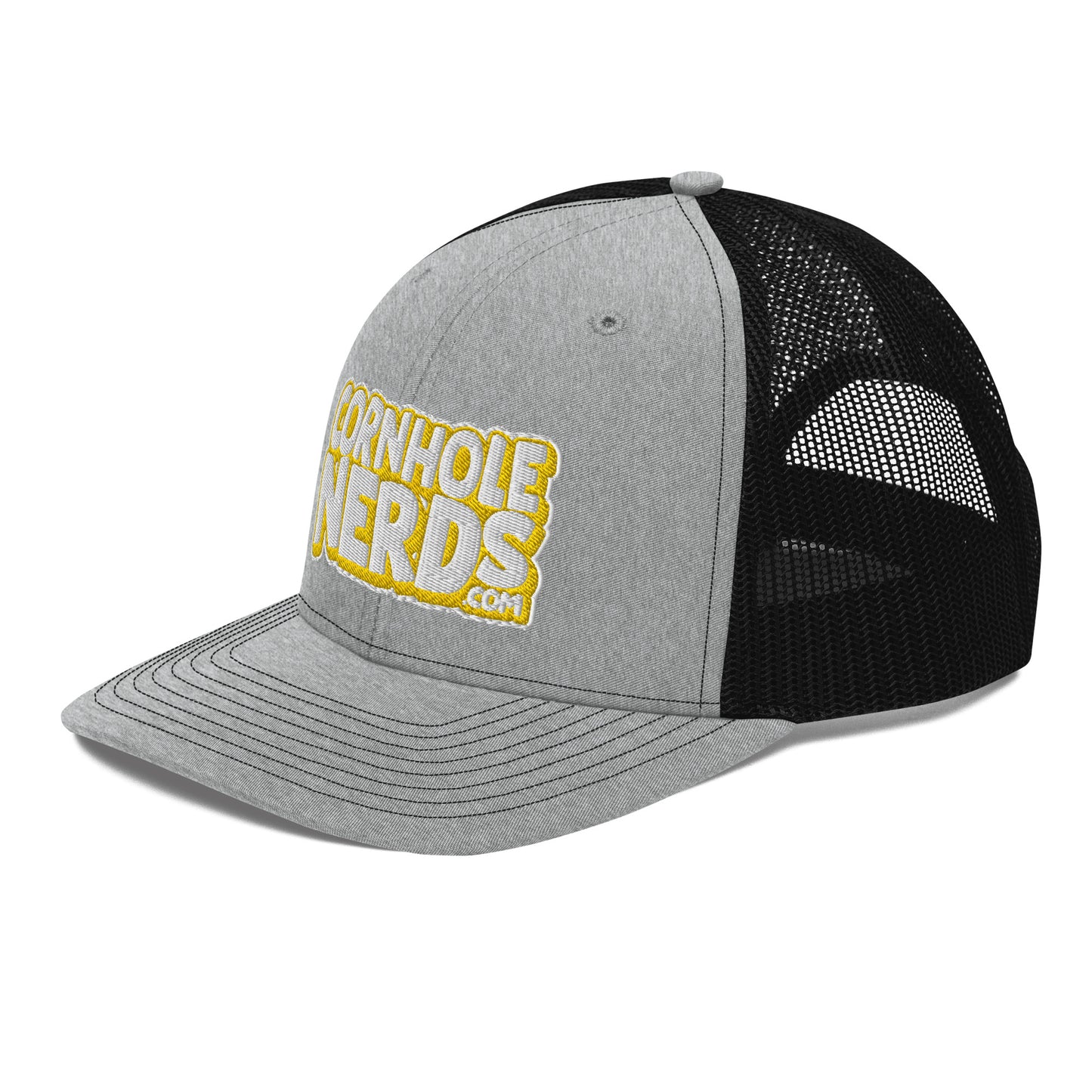 white/yellow nerds logo Richardson 112 snapback Trucker hat