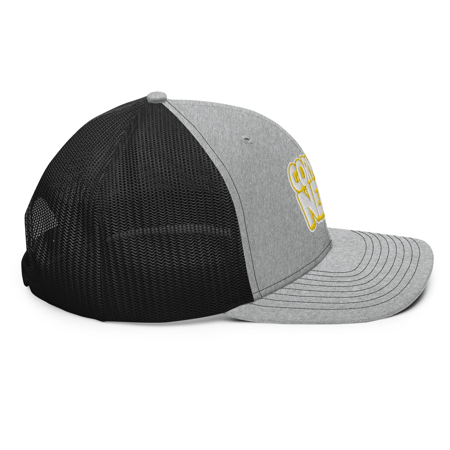 white/yellow nerds logo Richardson 112 snapback Trucker hat