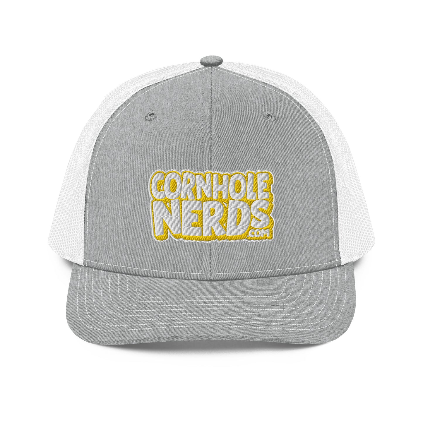 white/yellow nerds logo Richardson 112 snapback Trucker hat