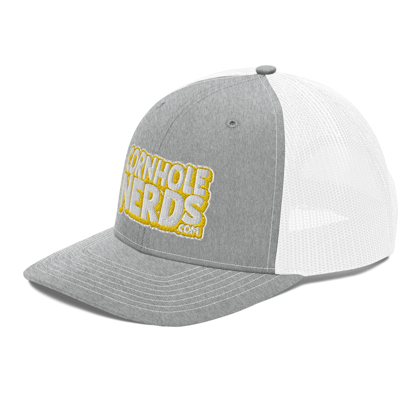 white/yellow nerds logo Richardson 112 snapback Trucker hat