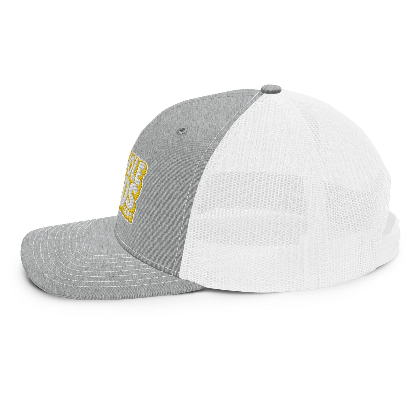 white/yellow nerds logo Richardson 112 snapback Trucker hat