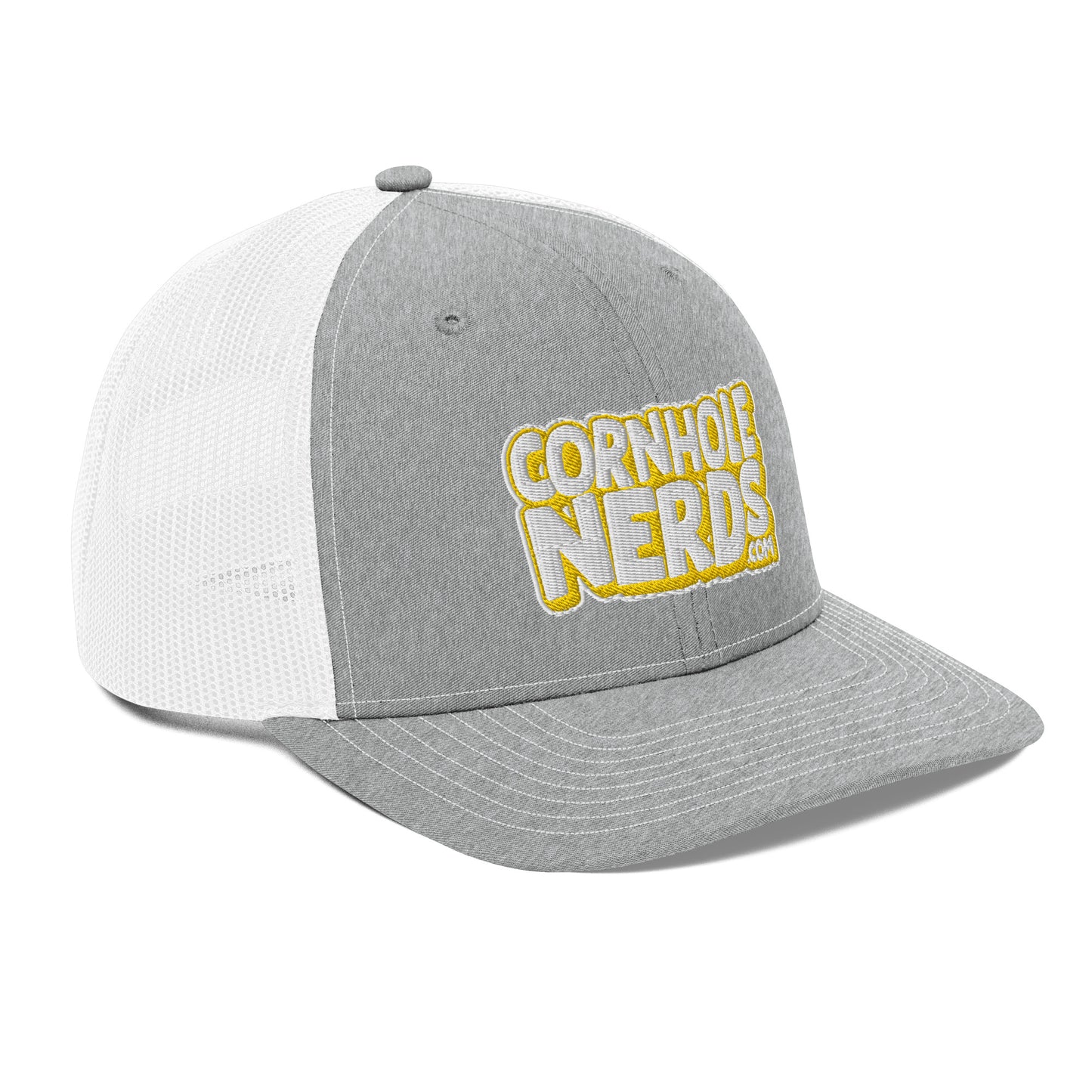 white/yellow nerds logo Richardson 112 snapback Trucker hat