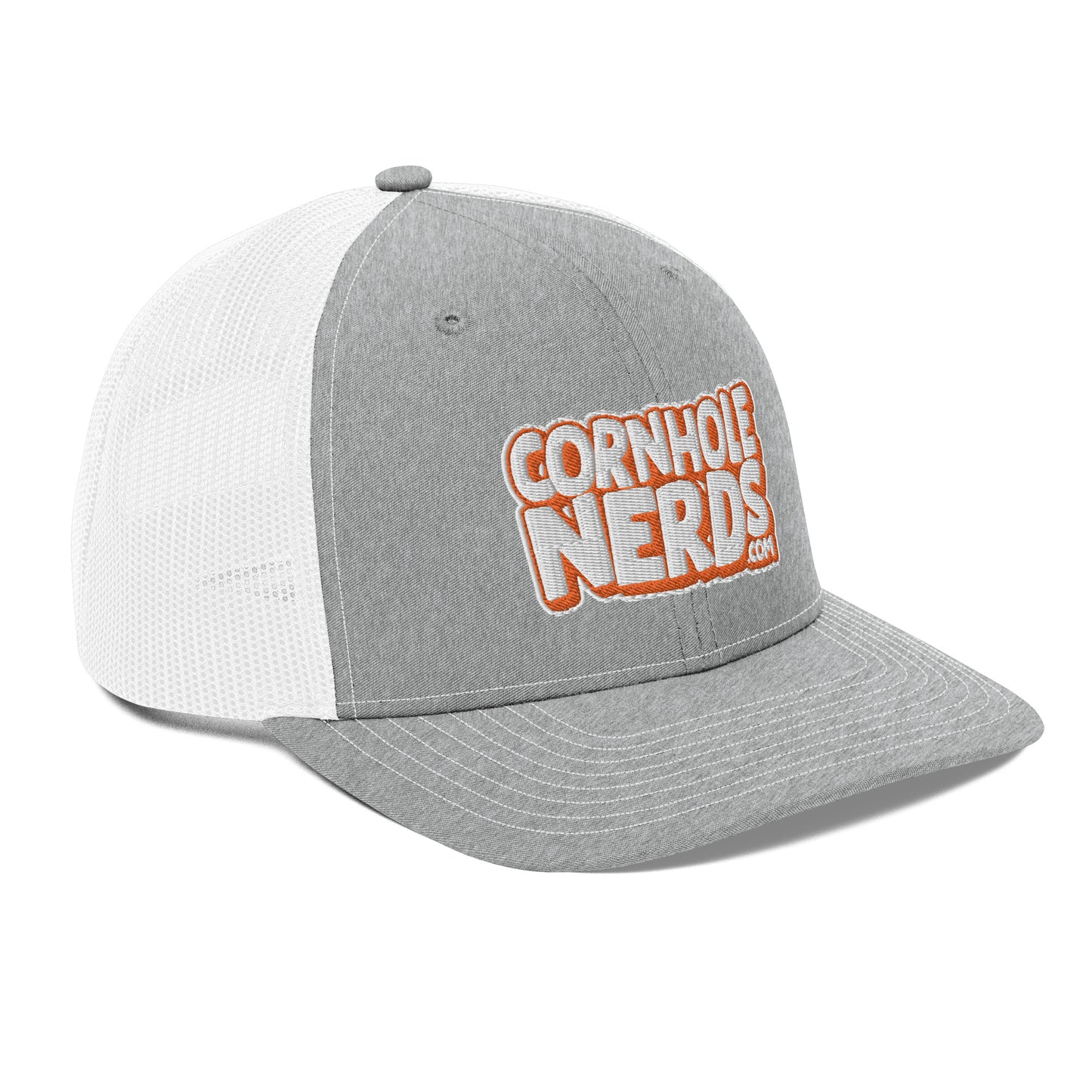 white/orange Nerds logo Richardson 112 snapback Trucker hat
