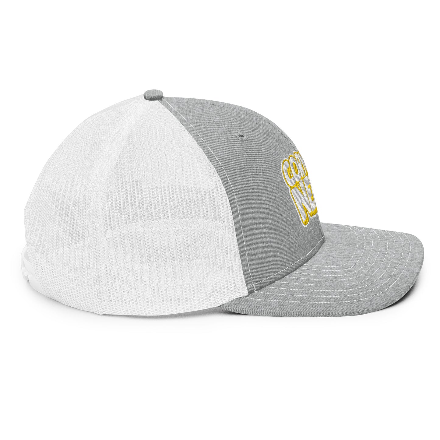 white/yellow nerds logo Richardson 112 snapback Trucker hat