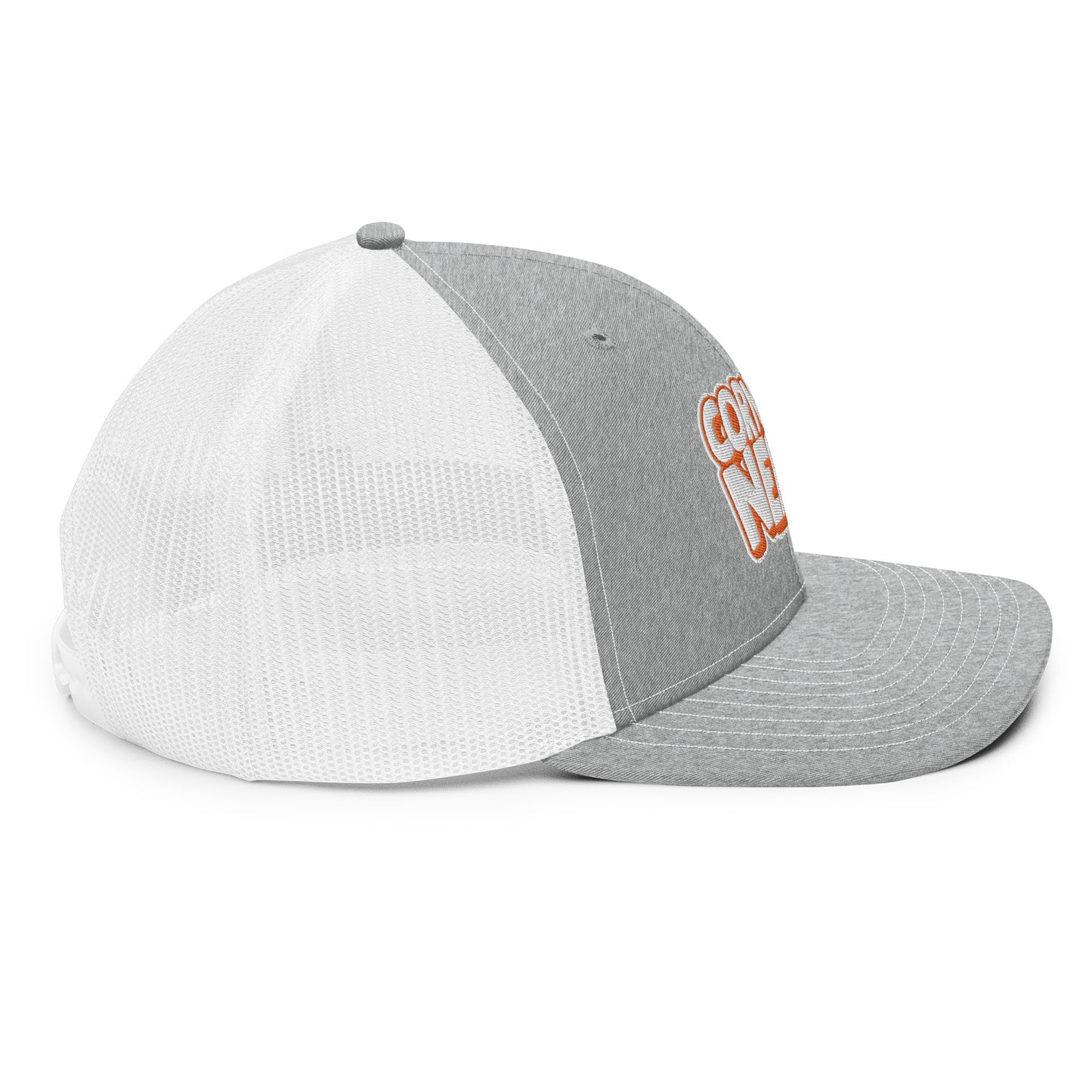 white/orange Nerds logo Richardson 112 snapback Trucker hat