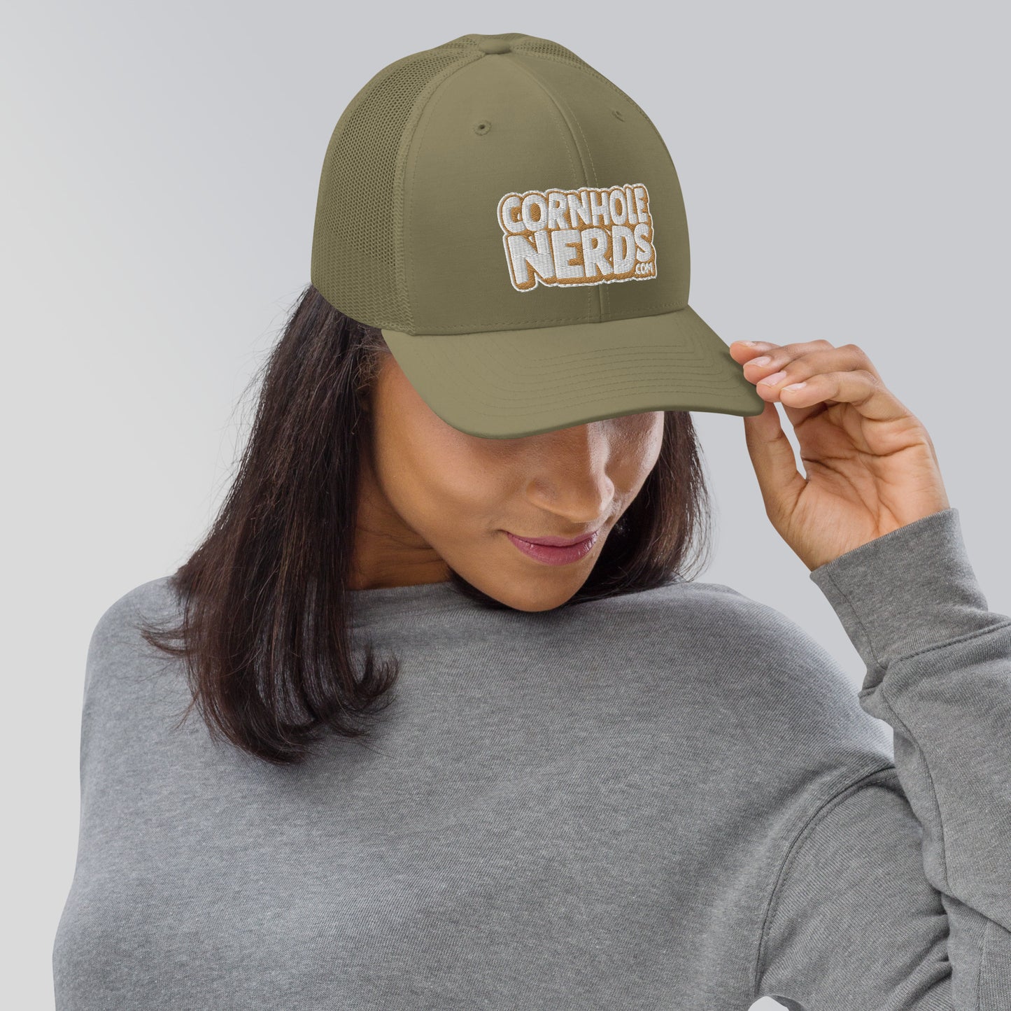white/gold Nerds logo Richardson 112 snapback Trucker hat