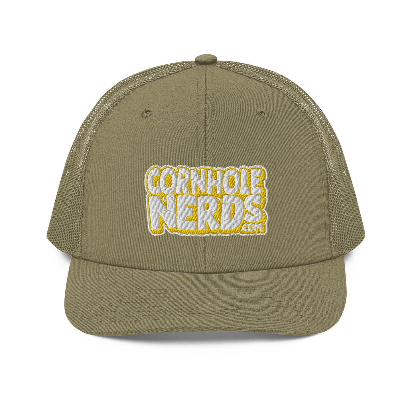 white/yellow nerds logo Richardson 112 snapback Trucker hat