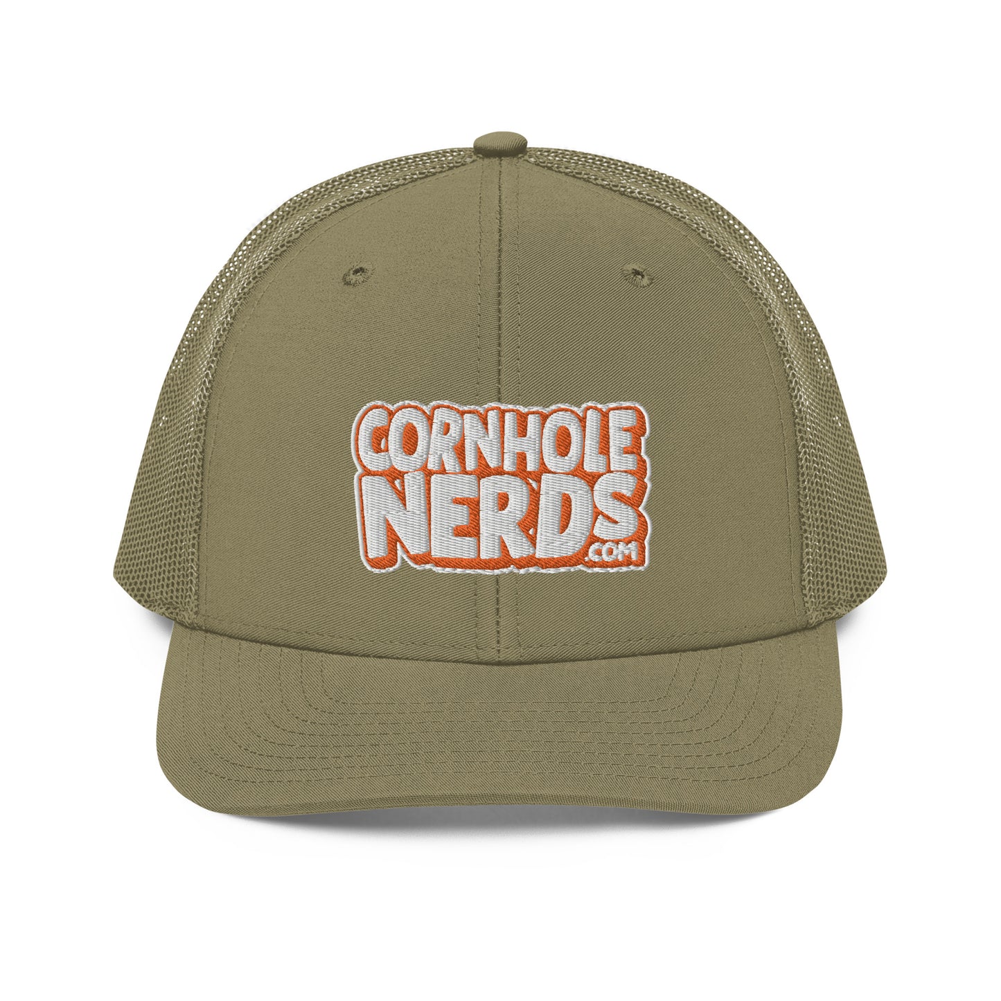 white/orange Nerds logo Richardson 112 snapback Trucker hat