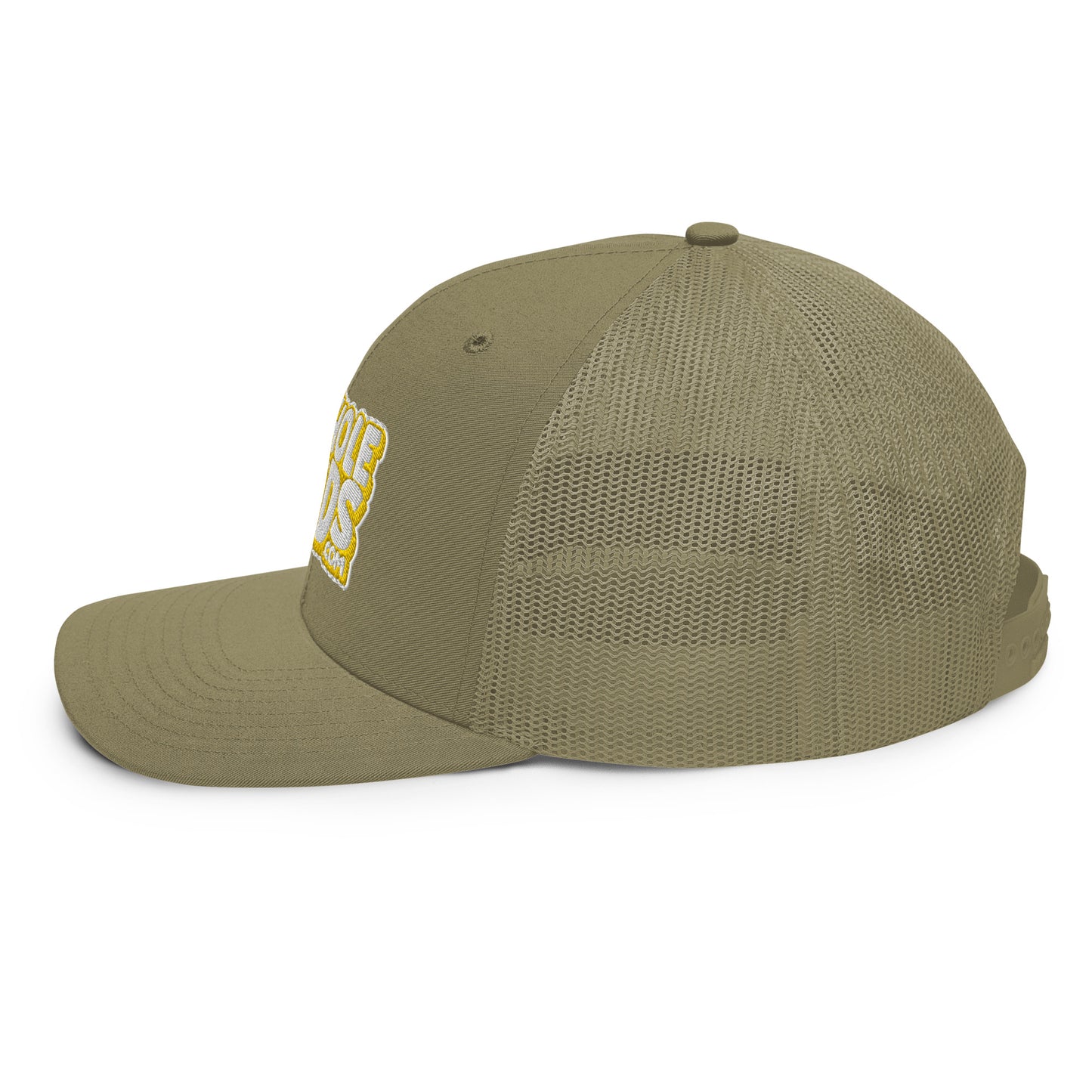 white/yellow nerds logo Richardson 112 snapback Trucker hat