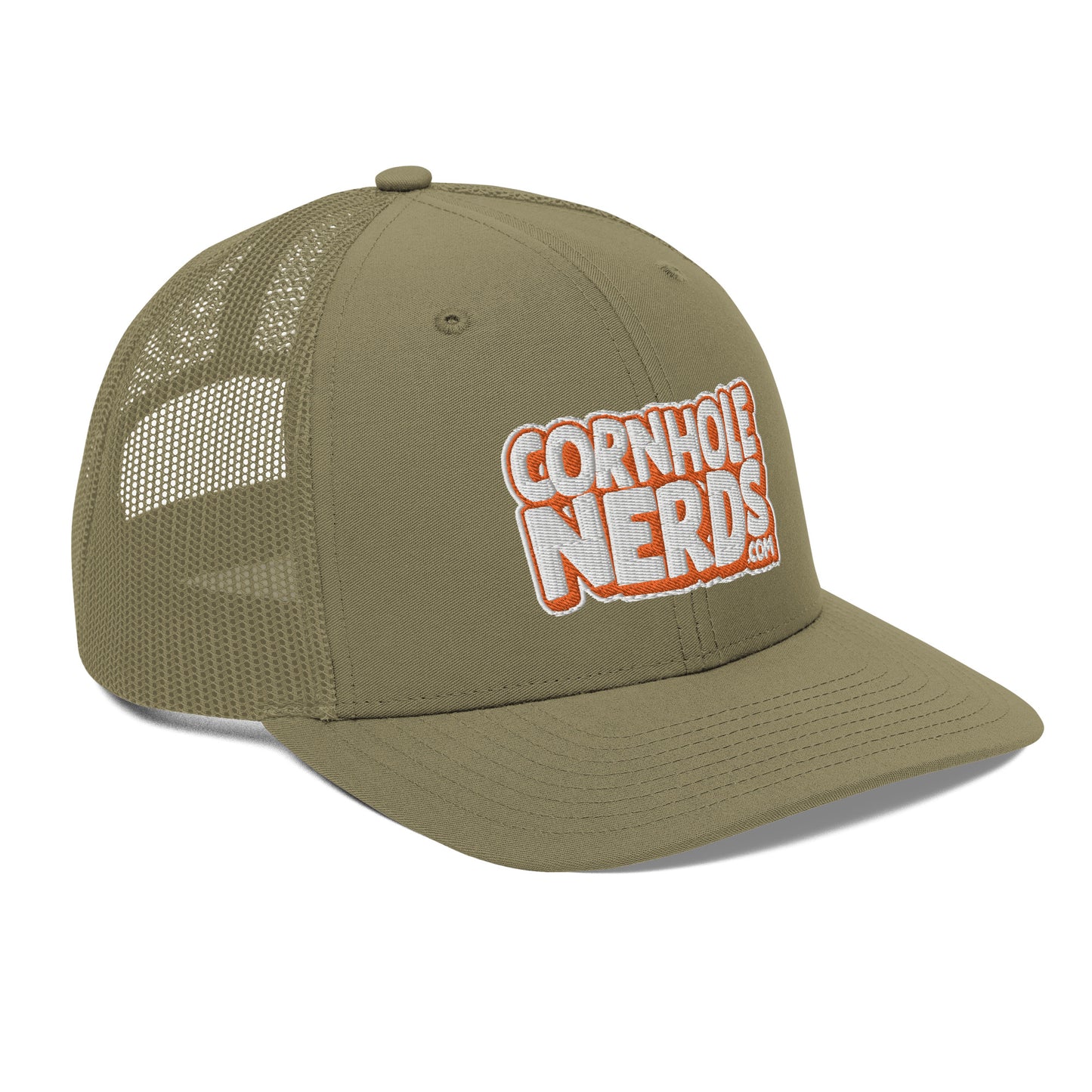white/orange Nerds logo Richardson 112 snapback Trucker hat