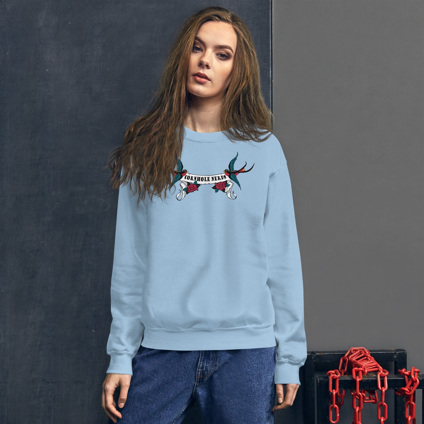 Cornhole Nerds Sparrows logo Unisex Sweatshirt