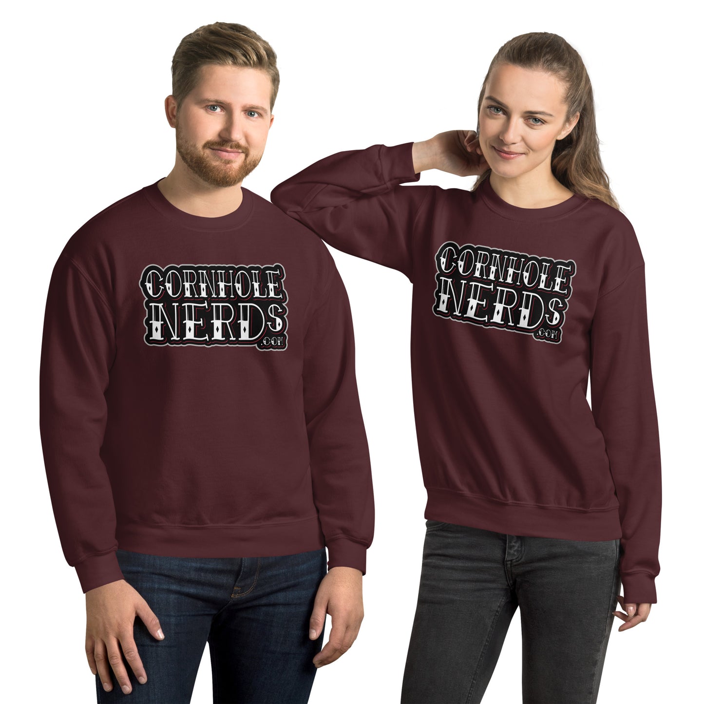 Cornhole Nerds Tattoo logo Unisex Sweatshirt