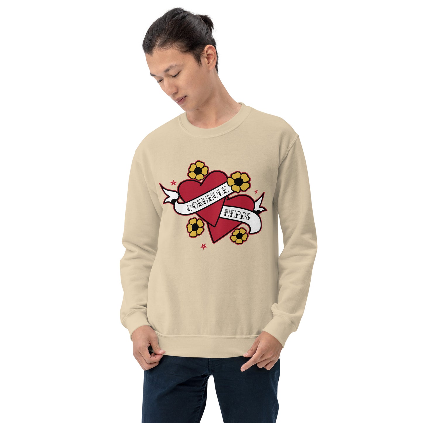 Cornhole Nerds Two hearts are better than one Unisex Sweatshirt