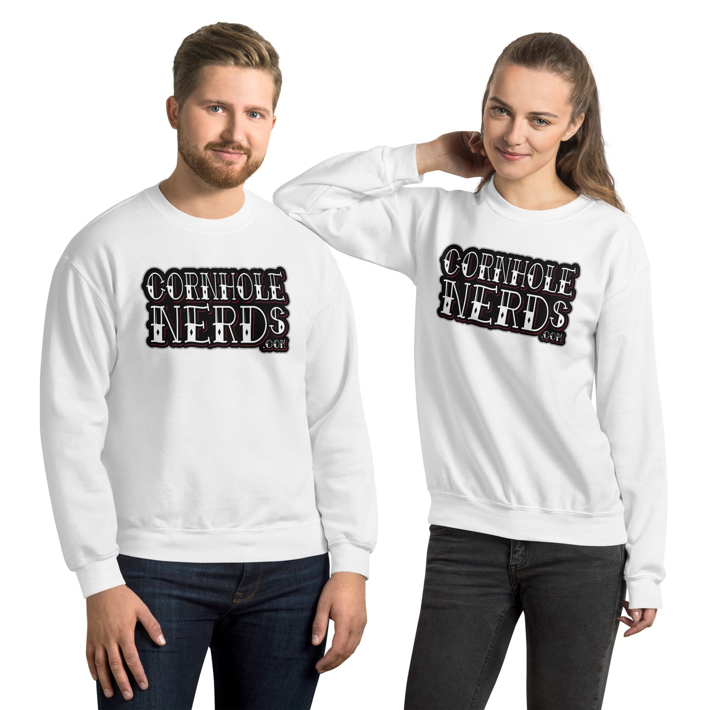 Cornhole Nerds Tattoo logo Unisex Sweatshirt