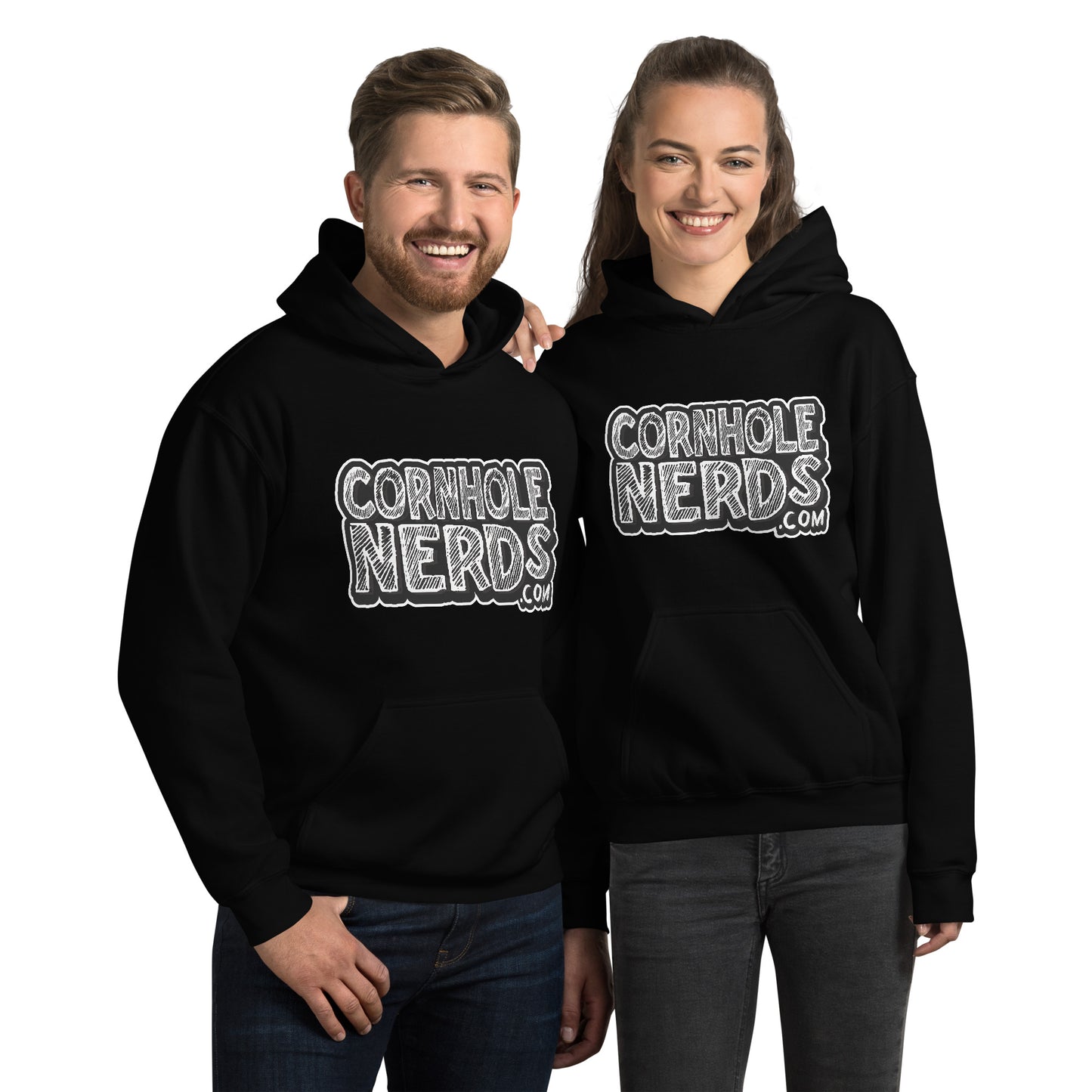 Cornhole Nerds Chalk Board Unisex Hoodie
