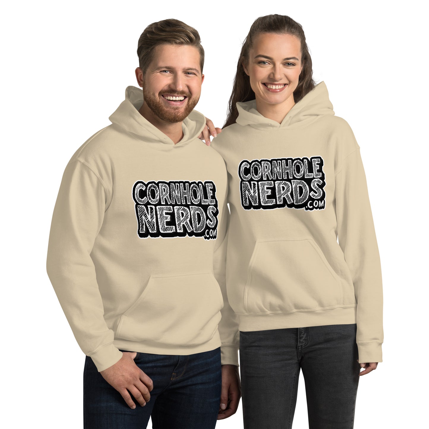Cornhole Nerds Chalk Board Unisex Hoodie