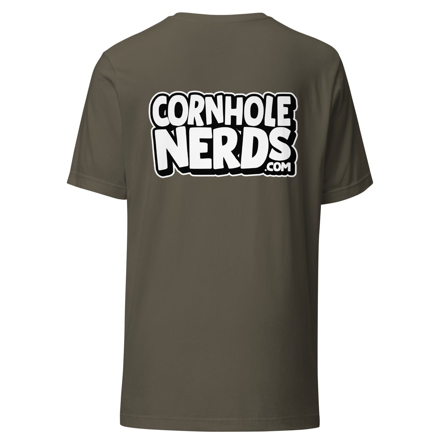 Cornhole Nerds front and back logo Unisex t-shirt