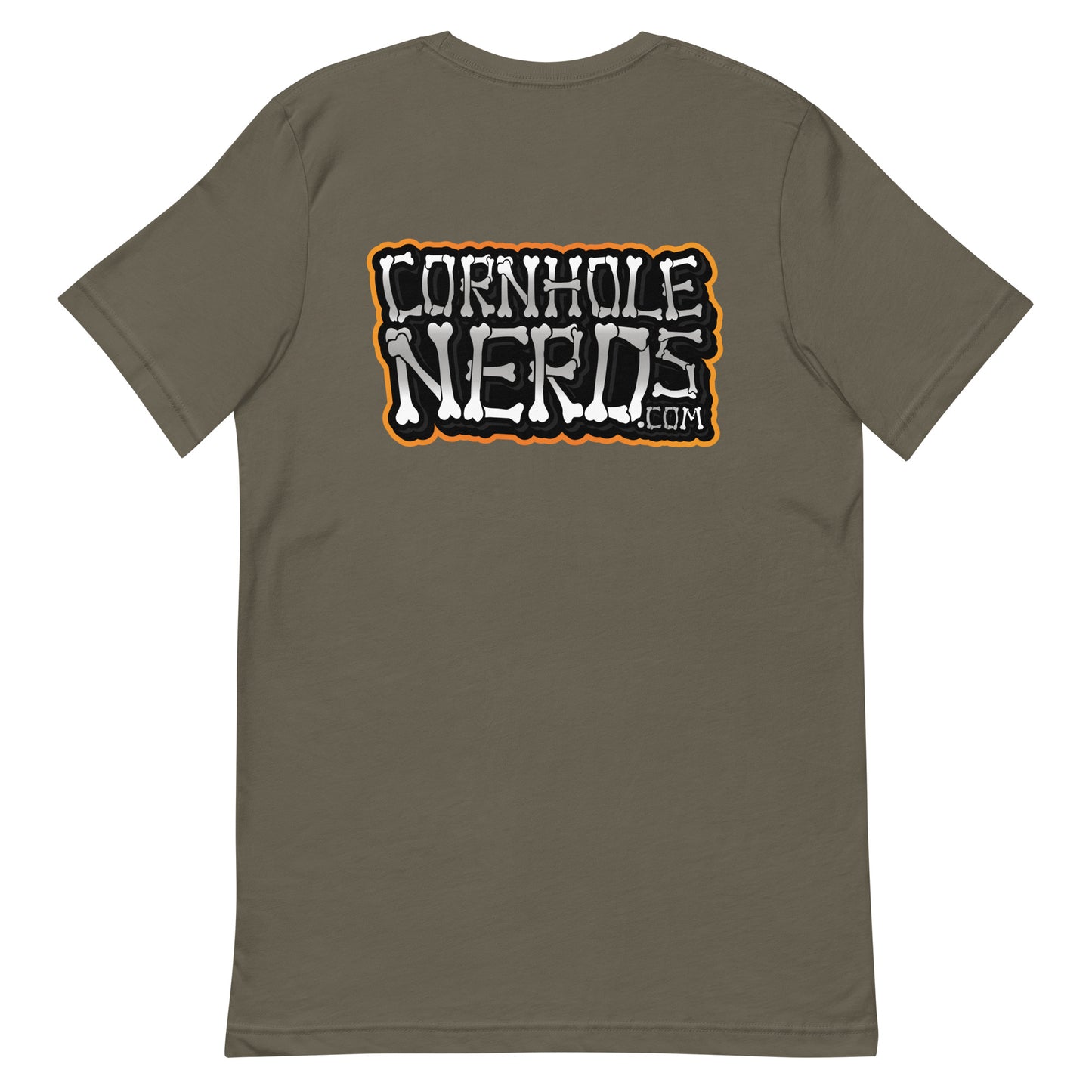 Cornhole Nerds Nerd-o-lantern logo/Bones logo Unisex t-shirt