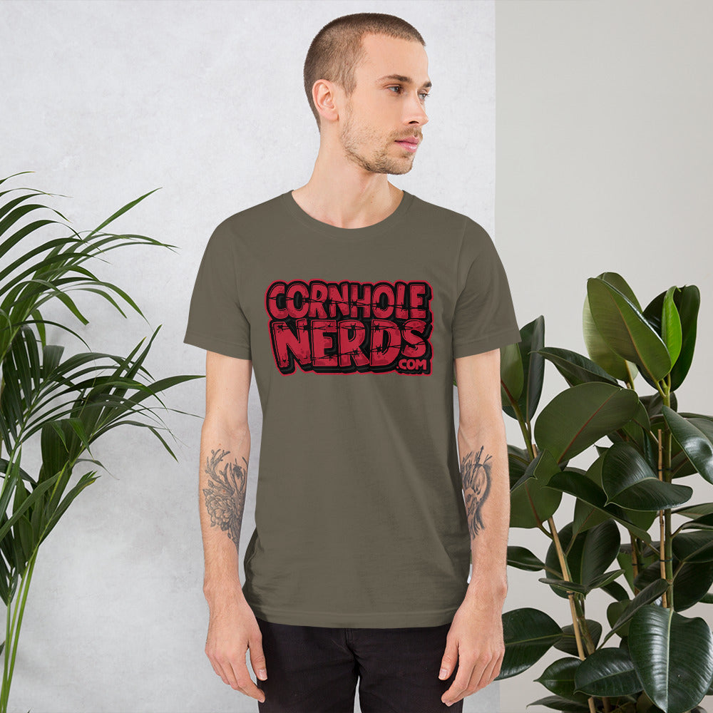Red/Black Barbed wire Nerds Unisex t-shirt