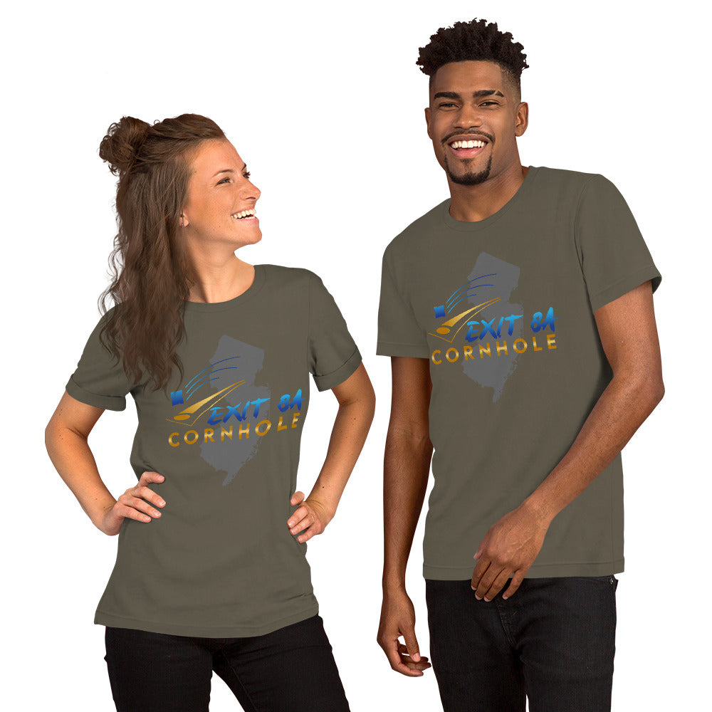 Exit 8A Cornhole Unisex t-shirt
