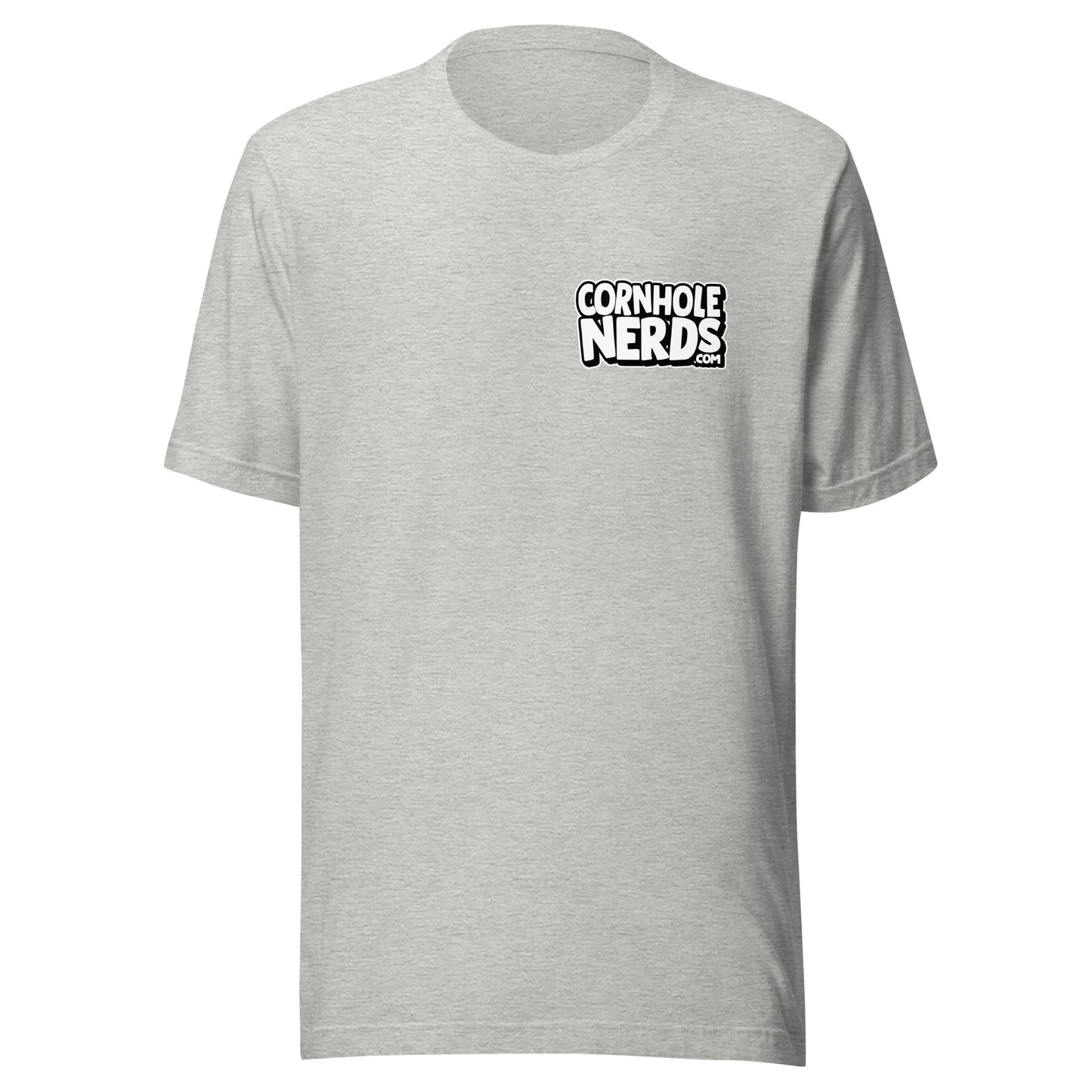 Cornhole Nerds front and back logo Unisex t-shirt