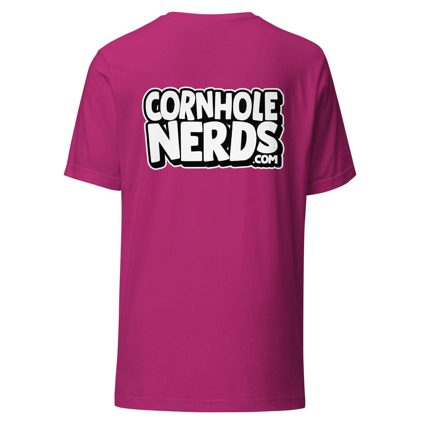 Cornhole Nerds front and back logo Unisex t-shirt