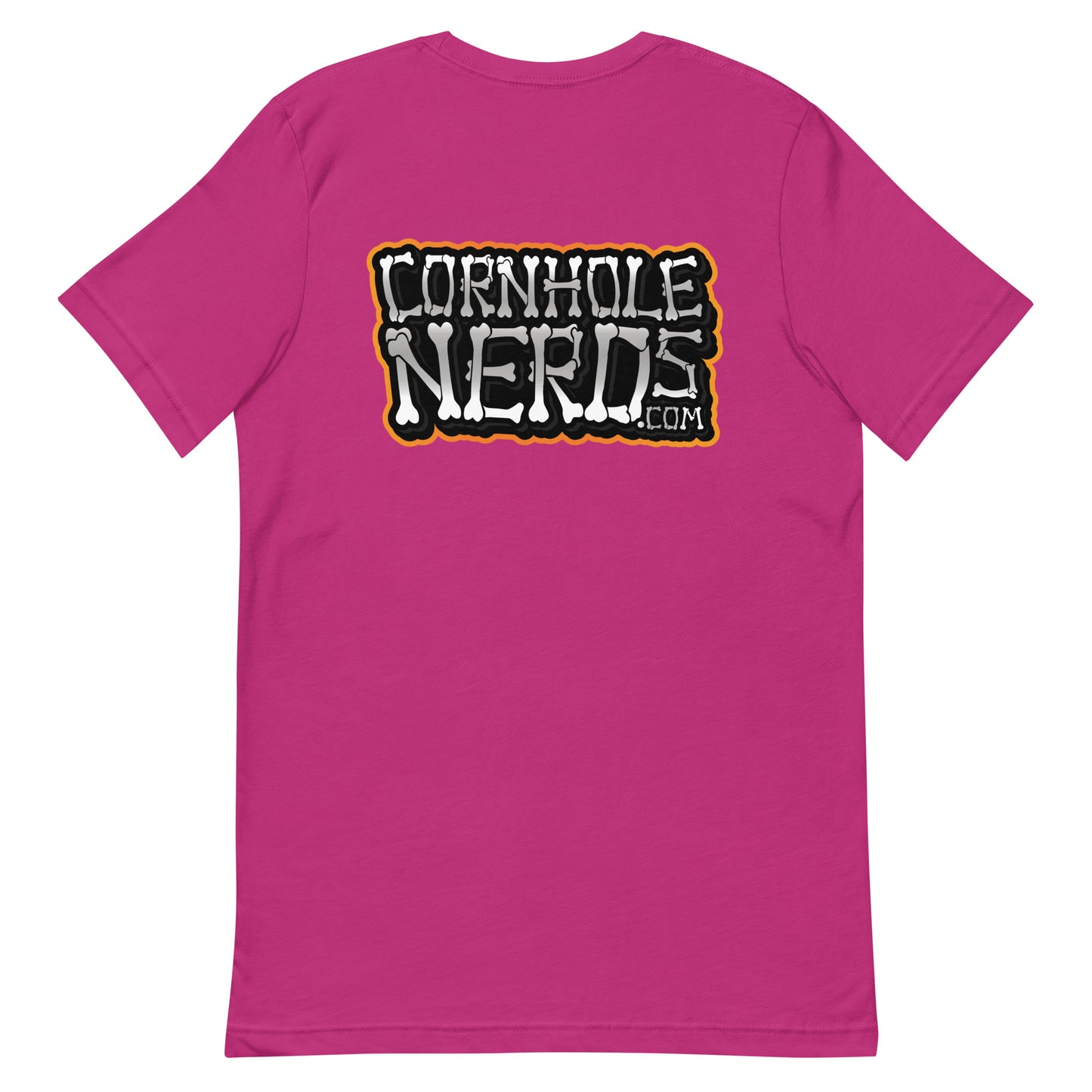 Cornhole Nerds Nerd-o-lantern logo/Bones logo Unisex t-shirt